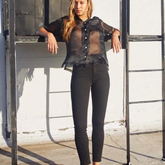 Neuw Marilyn Blackest Silk Skinny Jeans - Picture 1 of 7